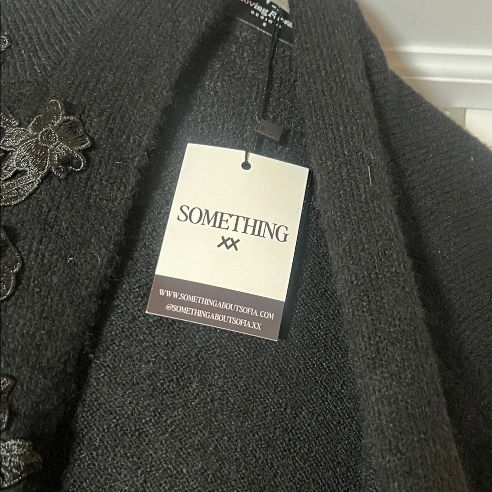 Black Embroidered Cardigan - Picture 3 of 6